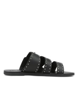 EASTWOOD STUD SLIDE SS BLACK LEATHER
