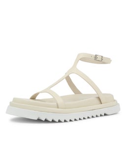 STEFANI FOOTBED SS OFF WHITE LEATHER
