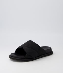 MELLOW FOOTBED SS BLACK LINEN