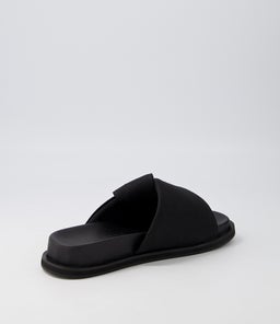 MELLOW FOOTBED SS BLACK LINEN