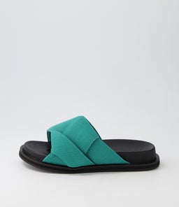 MELLOW FOOTBED SS DK TEAL LINEN
