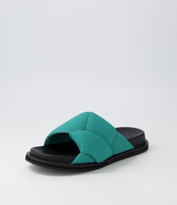 MELLOW FOOTBED SS DK TEAL LINEN