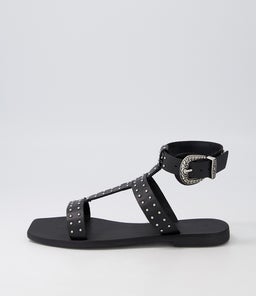 ROMA SANDAL SS BLACK LEATHER