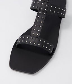 ROMA SANDAL SS BLACK LEATHER