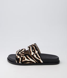 VERSUS FOOTBED SS ZEBRA LEATHER