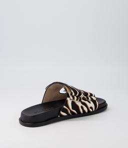 VERSUS FOOTBED SS ZEBRA LEATHER