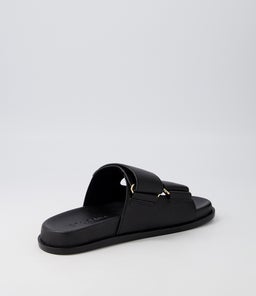 VERSUS FOOTBED SS BLACK LEATHER