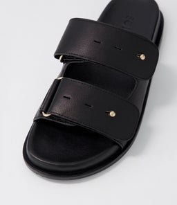 VERSUS FOOTBED SS BLACK LEATHER