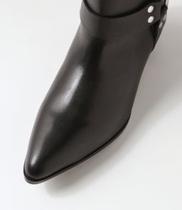 BIKER BOOT SS BLACK LEATHER