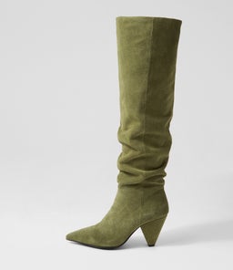 LUNA BOOT SS OLIVE SUEDE