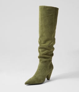 LUNA BOOT SS OLIVE SUEDE
