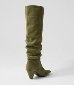 LUNA BOOT SS OLIVE SUEDE