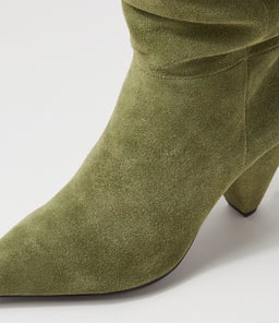 LUNA BOOT SS OLIVE SUEDE