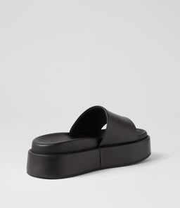 DUSTIN FLATFORM SS BLACK LEATHER