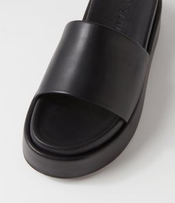 DUSTIN FLATFORM SS BLACK LEATHER