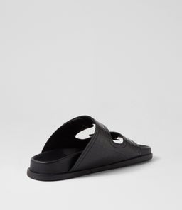 SHINE FOOTBED SS BLACK CROC LEATHER