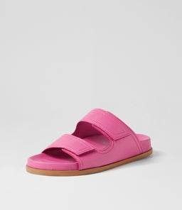 SHINE FOOTBED SS PINK LEATHER