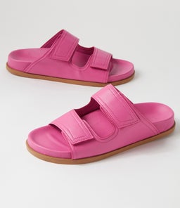 SHINE FOOTBED SS PINK LEATHER