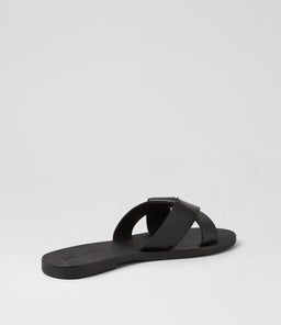 STERLING SLIDE SS BLACK LEATHER