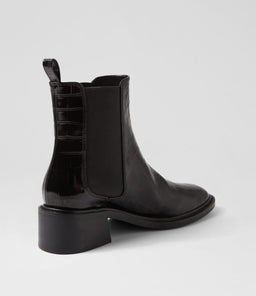 CHELSEA SS BLACK CROC LEATHER