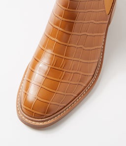 CHELSEA SS TAN CROC LEATHER