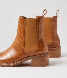 CHELSEA SS TAN CROC LEATHER