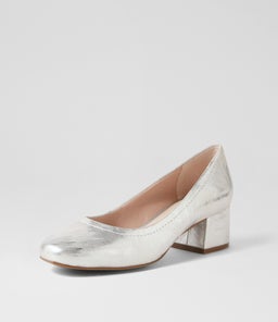 BLYTHE BRUSHED SILVER LEATHER