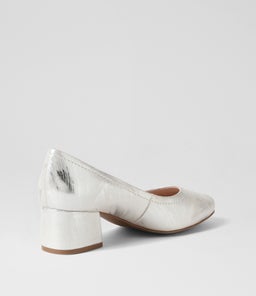 BLYTHE BRUSHED SILVER LEATHER