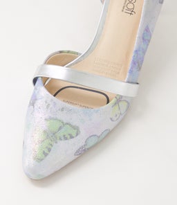 NARDA2 SU BUTTERFLY SILVER SUEDE LEATHER