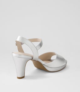 SUPER SU SILVER COVERED HEEL LEATHER