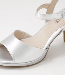 SUPER SU SILVER COVERED HEEL LEATHER