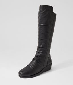 MELLINA SU BLACK LEATHER