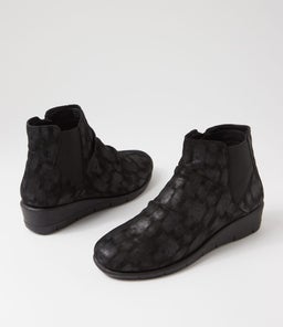 MARCEI SU BLACK MET LEOPARD SUEDE