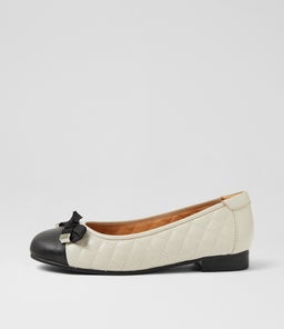 KYYLE SU BLACK CREAM LEATHER