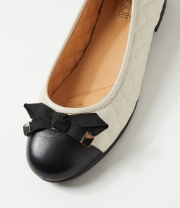 KYYLE SU BLACK CREAM LEATHER