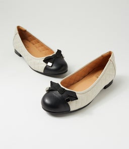 KYYLE SU BLACK CREAM LEATHER