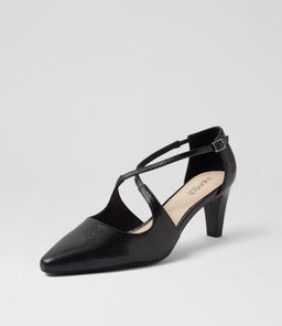 MARNEE2 SU BLACK SNAKE LEATHER