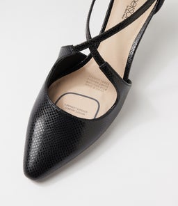 MARNEE2 SU BLACK SNAKE LEATHER