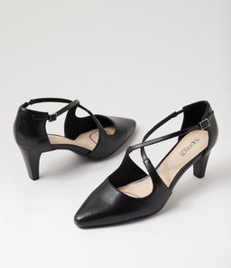 MARNEE2 SU BLACK SNAKE LEATHER