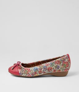 ELOIZA SU FUCHSIA FUCHSIA LACE LEATHER