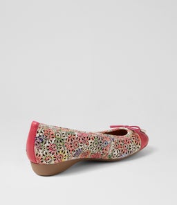 ELOIZA SU FUCHSIA FUCHSIA LACE LEATHER