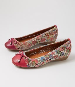 ELOIZA SU FUCHSIA FUCHSIA LACE LEATHER