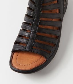 LASHINGS SU BLACK BLACK SOLE LEATHER
