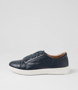 ZENENA SU NAVY DOT LEATHER LACE