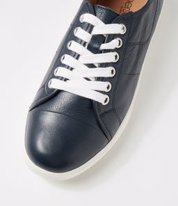 ZENENA SU NAVY DOT LEATHER LACE