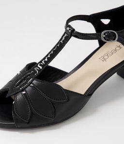 DONNAS SU BLACK BLACK LEATHER PATENT