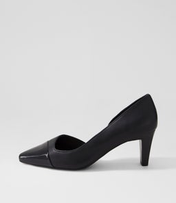 MAZY SU BLACK BLACK HEEL PATENT LEATHER
