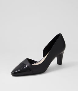 MAZY SU BLACK BLACK HEEL PATENT LEATHER