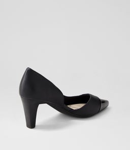 MAZY SU BLACK BLACK HEEL PATENT LEATHER