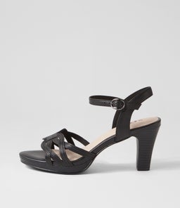 STARTS SU BLACK BLACK HEEL LEATHER